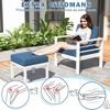 COWLOWN 7 Pieces Blue Aluminum Patio Furniture Set, Modern Outdoor Patio Furniture, Outdoor Conversation Set for Yard, Balcony, Lawn and Porch - 4 of 4