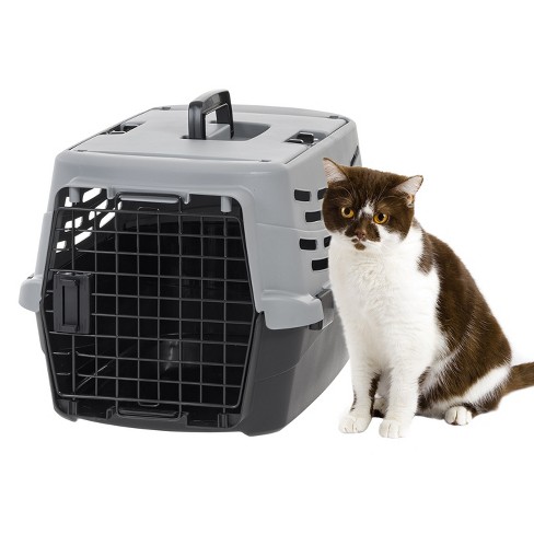 Pet Carrier 39 Soft-Sided with Divider and Dual Compartment in Gray