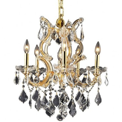 Elegant Lighting Maria Theresa 6 - Light Pendant in  Gold