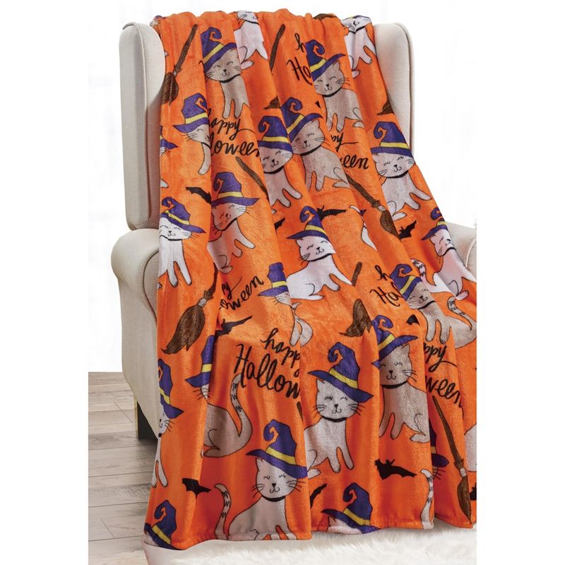 Super Spooky and Comfy Microplush Halloween Throws (50" x 60"), 1 of 7