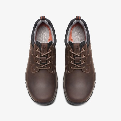 Clarks Mens Walpath Low Brown Leather Shoes 12 Wide — фото 6