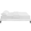 Modway Sharon Queen Vinyl Bed Frame – Upholstered Platform Bed with Squared Tapered Wood Legs, Modern Faux Leather Design - 2 of 4
