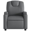 vidaXL Gray Faux Leather Manual Massage Recliner Chair with Cup Holders - Comfortable Lounger for Living Room/Older Adults - 3 of 4