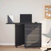 Rolling Cabinet MOSS Grey Solid pine wood, engineered wood, plasticvidaXL - 3 of 4