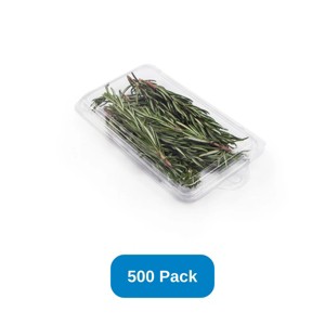 Good Natured Products 0.75 - 1 oz. Top Seal Hanging Fresh Herb & Microgreen - Package Clear Good Natured Compostable PLA - Case of 500 - 1 of 3