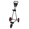 Caddymatic Golf Continental 3 Wheel Folding Golf Push/Pull Cart Black/Red - 2 of 4
