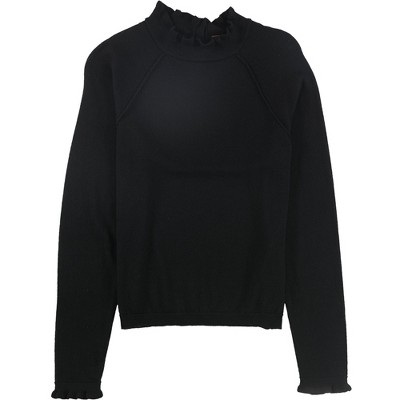 Free People Womens Ruffled Pullover Sweater