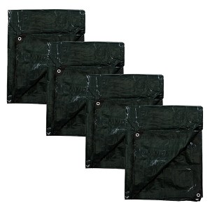 Stansport Medium-Duty Rip-Stop Tarp 10' x 12' - Dark Green - 4 Pack - 1 of 4