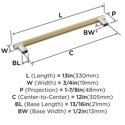 Polished Nickel and Golden Champagne Modern Appliance Pull
