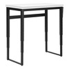 Vynxaria Modern 48" Adjustable Standing Computer Desk Standing Desk White Laminate Black Metal Frame for Home Office Laptop Work - 2 of 4