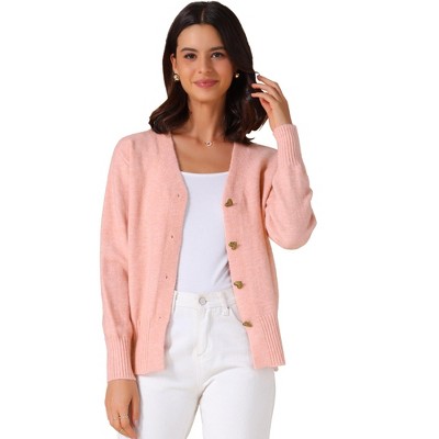 INSPIRE CHIC Women's Knit Button Down Long Sleeve Cardigan Sweater