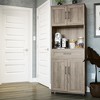 RealRooms Tindall 1 Drawer / 4 Door Tall Coffee Bar, Gray Oak - image 3 of 4