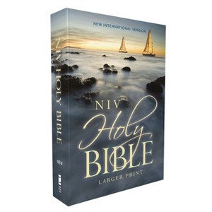 Niv, Holy Bible, Larger Print, Economy Edition, Paperback, Blue, Comfort Print - Large Print by  Zondervan - 1 of 1