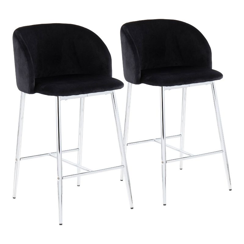 Set of 2 Fran Contemporary Counter Height Barstools - LumiSource, 1 of 14