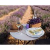 Trendables 80 Pieces Plastic Disposable Wedding Plate Set - 40 x 8" and 40 x 10" White & Blue Floral Design plates - Services for 40 - 2 of 4