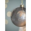 Syemin Decorative Objects Christmas Ball Ornaments Glass Decorative Hanging Ball for Holiday Party Decorations Set of 6, Silver, 3.9"*3.9"*3.9" - 3 of 4
