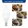 DORESshop 60-Watt Equivalent 6W C11 Non-Dimmable LED Candle Light Bulb E12 Base in Daylight 5000K (6-Pack) - 4 of 4
