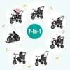 Infans 7-In-1 Kids Baby Tricycle Folding Steer Stroller w/ Rotatable Seat Pink - 4 of 4