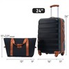 2 Piece Luggage Sets 24" Hardside Suitcase With 360° Spinner Wheels, 3 Digit TSA Lock, Hard Shell Suitcases Set With Duffle Bag For Men Women - 2 of 4