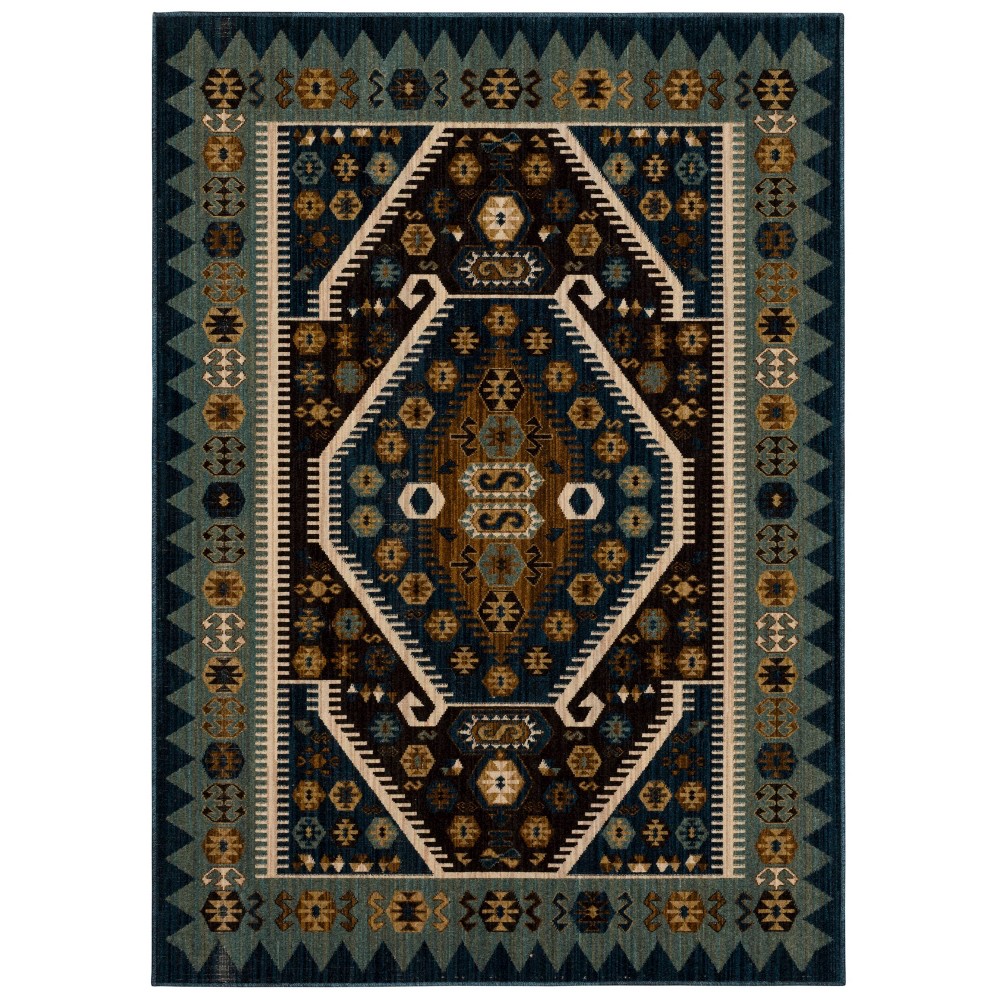 5'x7' Buttercup Diamond Vintage Persian Style Woven Rug Teal - Opalhouse™