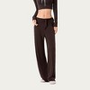 Anna-Kaci Active Women's Wide Leg Lounge Pants with Wrap Tie Waistband and Relaxed High Waist Fit - 2 of 4