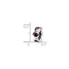 Black Bow Jewelry Sterling Silver February Crystal Birthstone, 6-Stone Bead Charm - 2 of 3