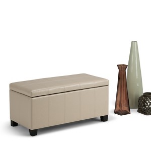 NicBex 35.6" Storage Bench Rectangle Storage Ottoman for Bedroom, Living Room, Beige - 1 of 4