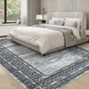 Indoor Modern Bordered Non Slip Throw Carpet Low Pile Machine Washable Area Rug - 4 of 4