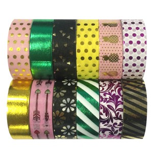 Wrapables Washi Tapes Decorative Masking Tapes, Set of 12 - 1 of 4