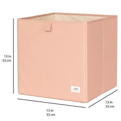 Clay Recycled Fabric Collapsible Storage Cube for Kids