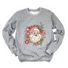 Simply Sage Market Floral Santa Sweatshirt - 2XL - Graphite - 3 of 4