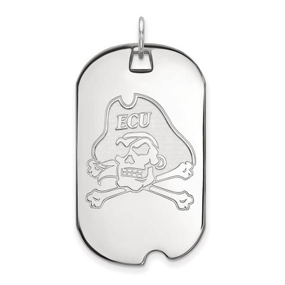 Black Bow Jewelry 14k White Gold East Carolina Pirates NCAA Large Pendant