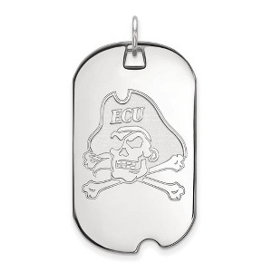 Black Bow Jewelry 14k White Gold East Carolina Pirates NCAA Large Pendant - 1 of 3