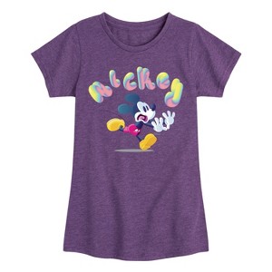 Girls' - Disney - Mickey Run Fitted Short Sleeve Graphic T-Shirt - 1 of 4