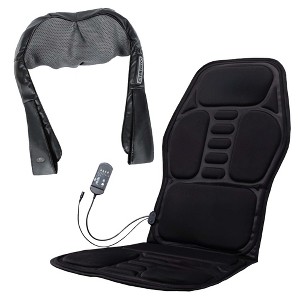 Ultimate Home & Office Massage Bundle - Pursonic 3D Shiatsu Heating Back & Neck Massager and Pursonic Chair Cushion with Heat & Vibration - 1 of 3