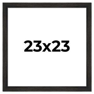 PosterPalooza | 23x23 Wide Barnwood Picture Frame, UV Acrylic, 6 Finishes - Grey, Brown, White, and Black - 1 of 4