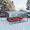 Erommy Carport with Galvanized Steel Roof, Multi-Use Shelter, Sturdy Metal Carport for Cars, Boats, and Tractors - 2 of 3