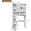 Acekool Over-the-Toilet Storage Cabinet with Double Doors and Adjustable Shelf, Bathroom Space Saver Organizer, Engineered Wood - 2 of 4