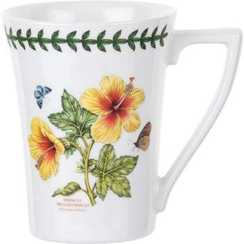 Portmeirion Exotic Botanic Garden Mandarin Mug, For Coffee, Tea, & Other Beverages, Ceramic, Dishwasher & Microwave Safe, 12-Ounce