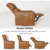 PU Leather Power Swivel Glider Recliner Chair Nursery Electric Rocker Recliner Chair with Lumbar Support & USB Port for Living Room Bedroom - 4 of 4