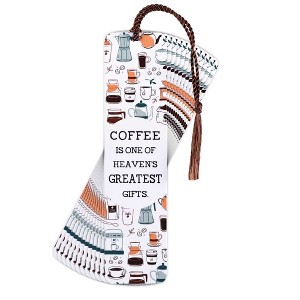 Dicksons BKMV-401 Coffee Heaven's Greatest Brown and White 6 x 1.5 Inch Paper and Tassel Place Keeper Bookmark Pack of 12 - 1 of 2