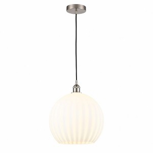 White Venetian - 1 Light Cord Hung Pendant In Modern Style-16.63 Inches Tall and 13.75 Inches Wide - 1 of 1