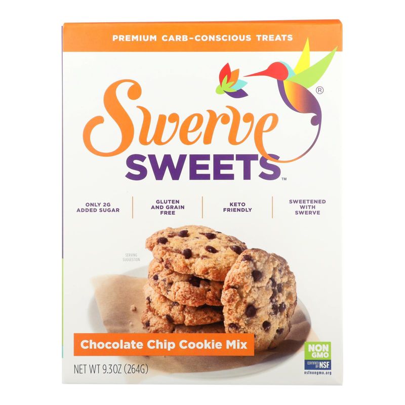 Swerve Sweets Chocolate Chip Cookie Mix - Case of 6/9.3 oz, 2 of 7