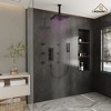 CASAINC 6-Spray 12 Inches LED Thermostatic Dual Shower Head Ceiling Mount Fixed and Handheld Shower Head 2.5 GPM - 4 of 4
