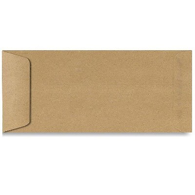LUX 70lb 4 1/8"x9 1/2" Open End #10 Envelopes Grocery Bag Brown 500/BX 7716-GB-500