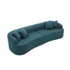 Resenkos Curved Modular Sectional Sofa, Lamb's Wool Fabric in Minimalist Design, No Assembly Required, - 4 of 4