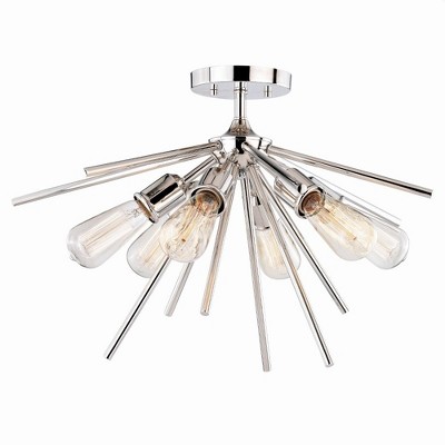 Vaxcel Estelle 6 - Light Flush Mount in  Polished Nickel