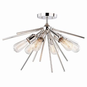 Vaxcel Estelle 6 - Light Flush Mount in  Polished Nickel - 1 of 4