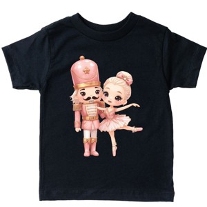 Pink Nutcracker Ballerina - Youth Short Sleeve Graphic T-Shirt and Toddler Short Sleeve Graphic T-Shirt - 1 of 4