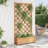 vidaXL Planter Grey Solid fir wood Large Planters Planter - 3 of 4
